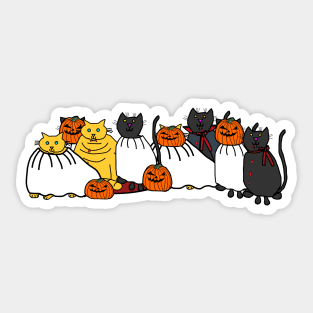 Horror Cats of Halloween Sticker